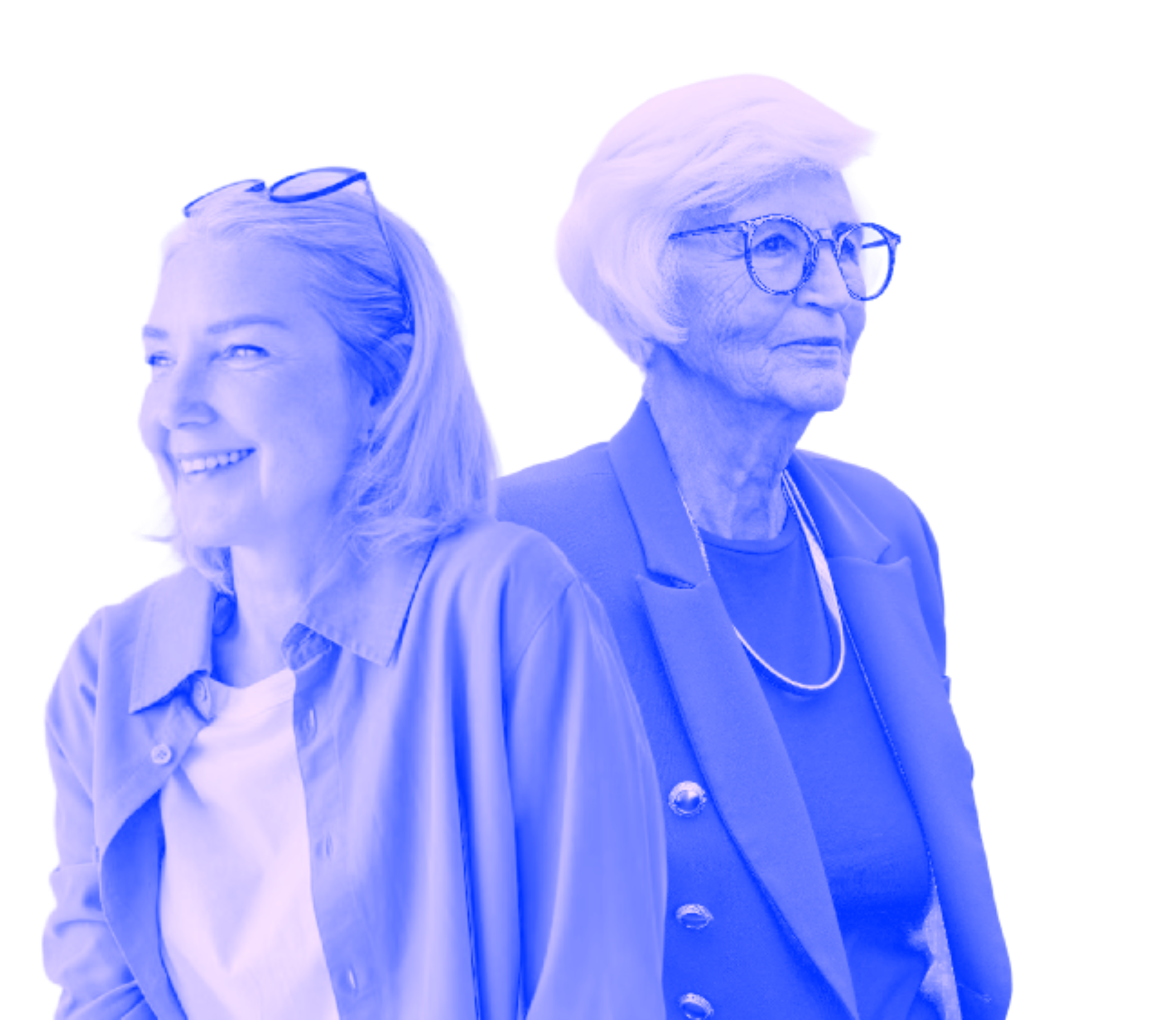 A daughter and her mother, side by side