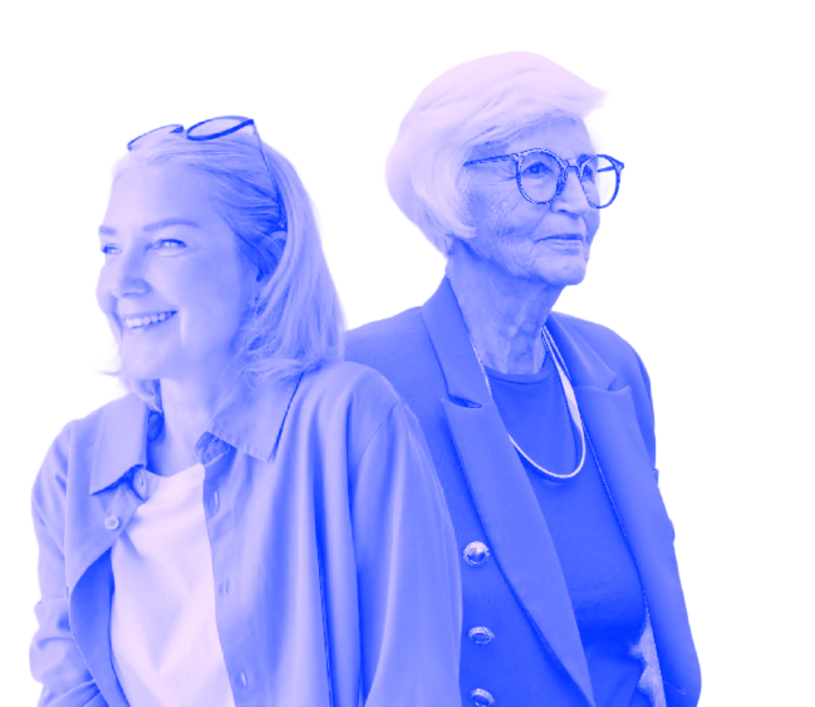 A daughter and her mother, side by side